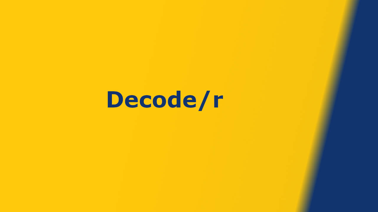 Was ist Decode/r?